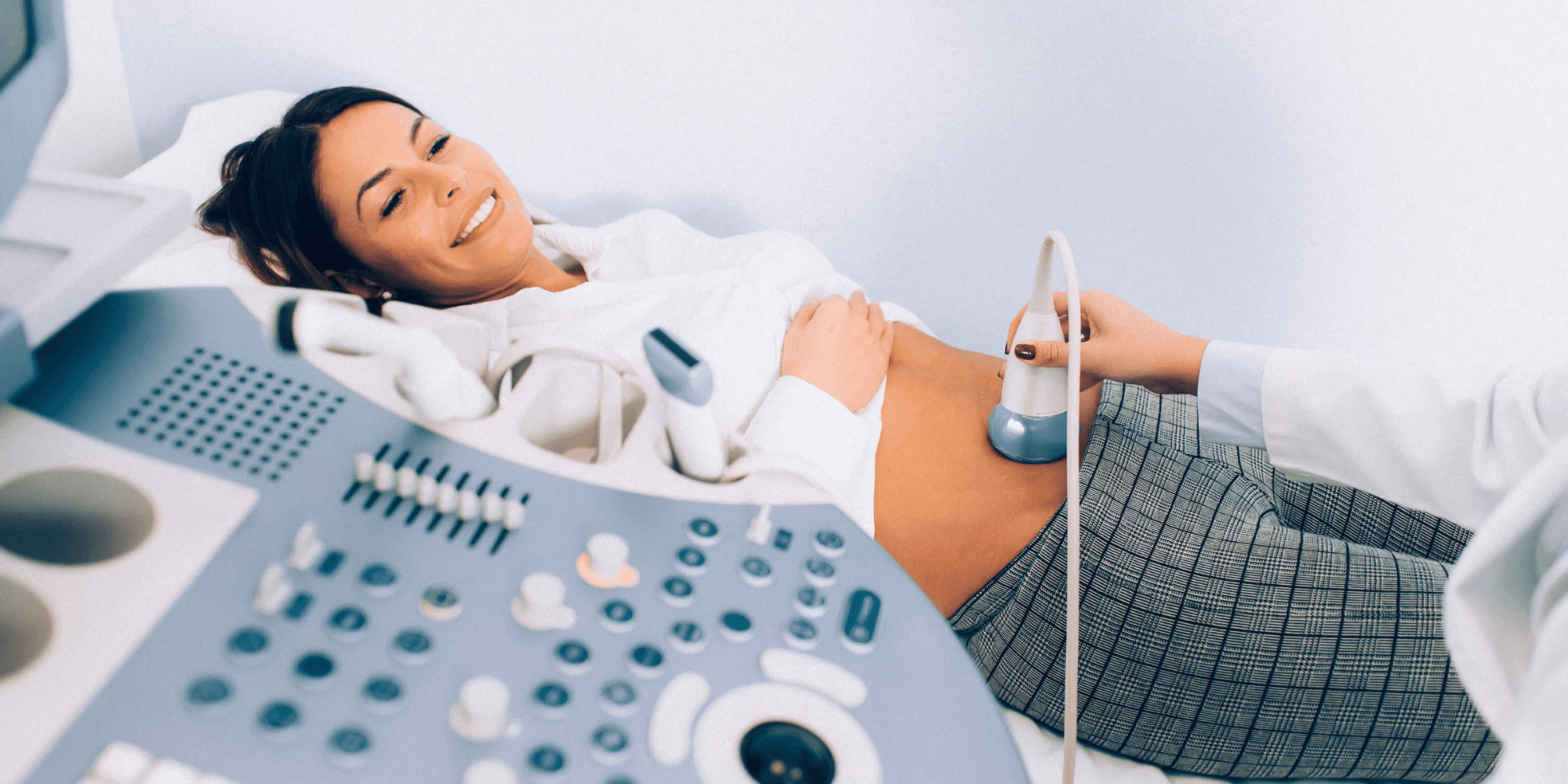 woman getting an ultrasound before an abortion